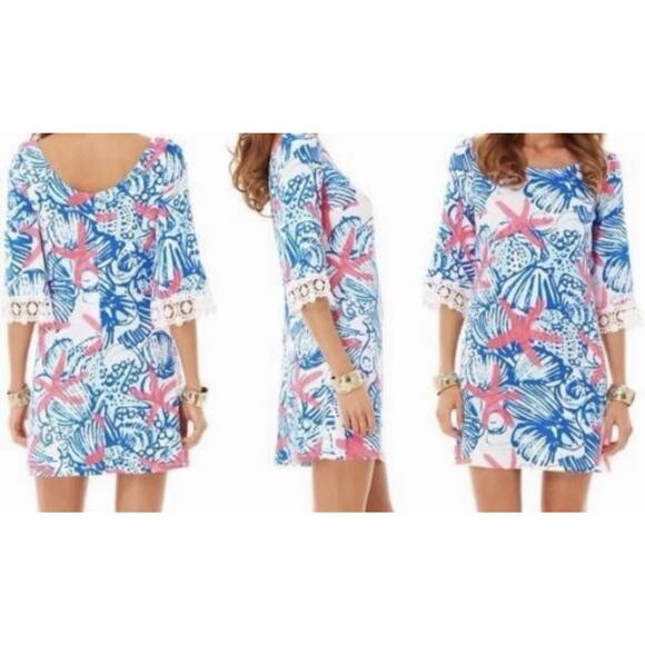Lilly Pulitzer Harbor Tunic Dress She She Shells Starfish Coastal size Small S - Picture 2 of 2